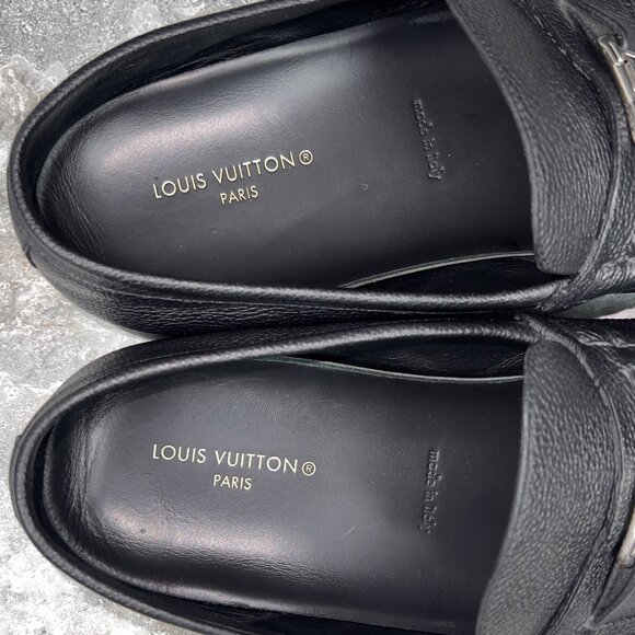 Louis Vuitton Estate Loafer Black Grain Leather 9 LV or 10 US or 43 EUR - Picture 10 of 12